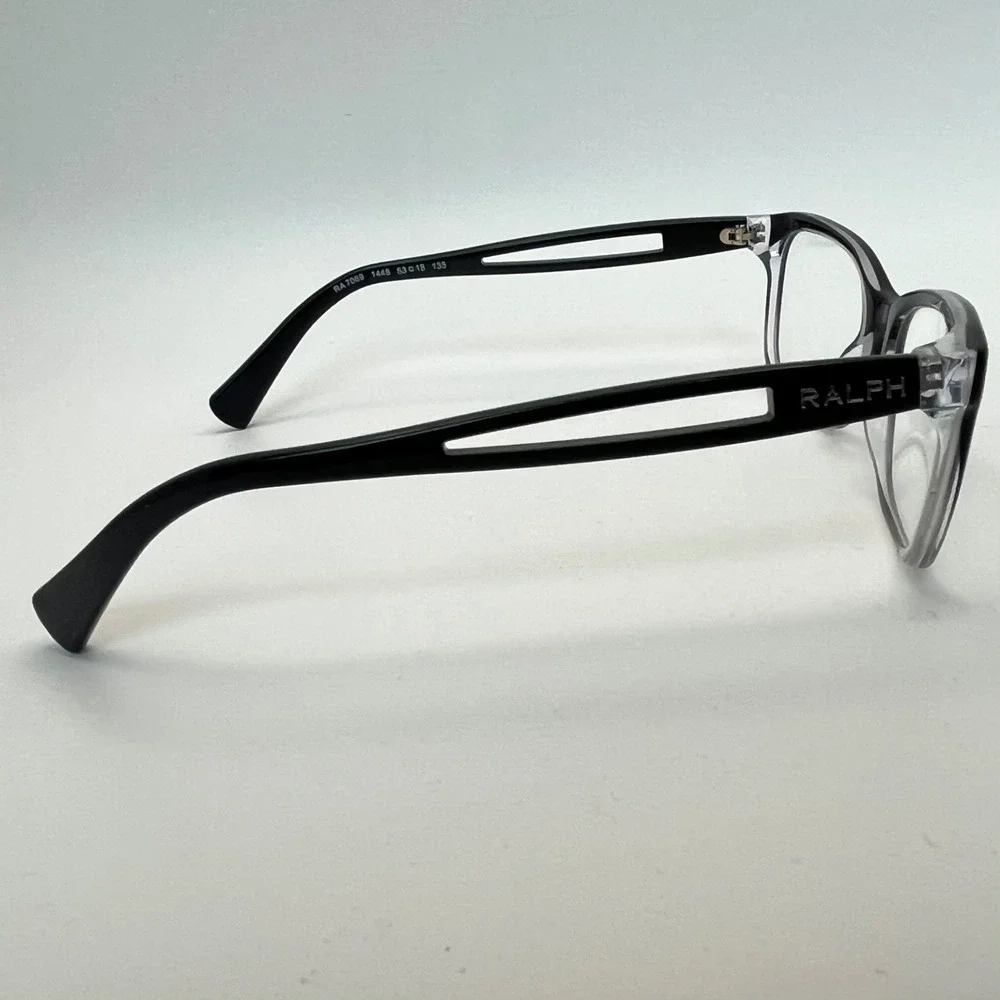 Ralph Lauren Eyeglasses RA7069 Black Clear Fade 1448 Frames 53-18-135 Modern